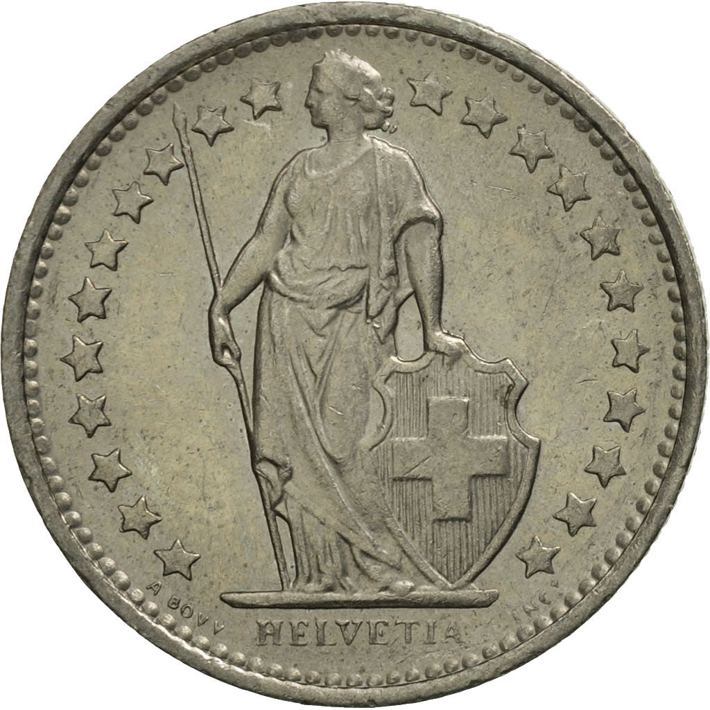 Coin, Switzerland, 1/2 Franc, 1976, Bern, MS(60-62), Copper-nickel, KM:23a.1