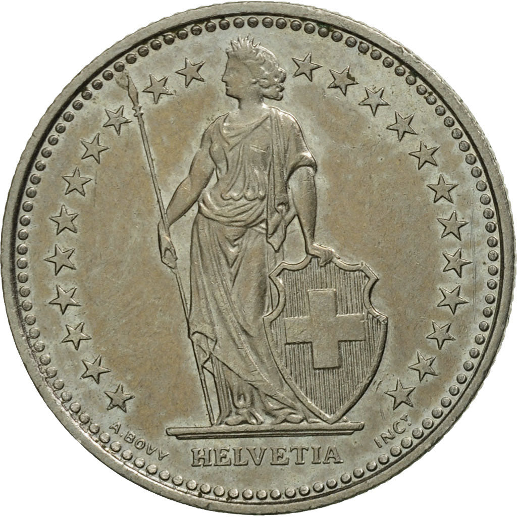 Coin, Switzerland, 1/2 Franc, 1990, Bern, MS(63), Copper-nickel, KM:23a.3