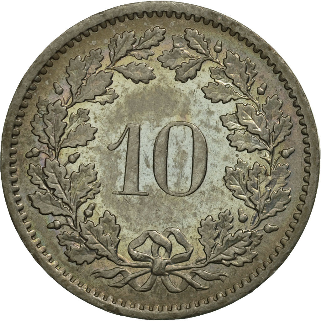 Münze, Schweiz, 10 Rappen, 1978, Bern, VZ+, Copper-nickel, KM:27