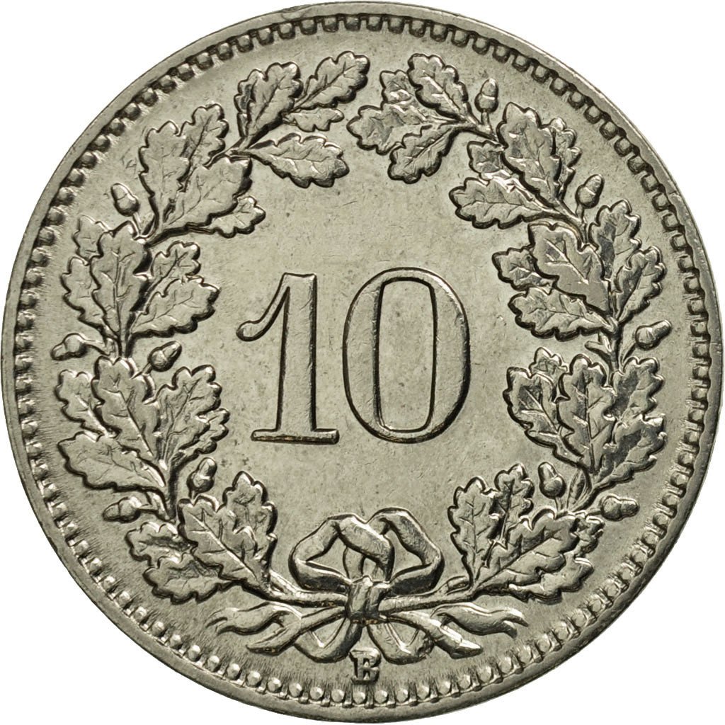 Coin, Switzerland, 10 Rappen, 1988, Bern, MS(63), Copper-nickel, KM:27