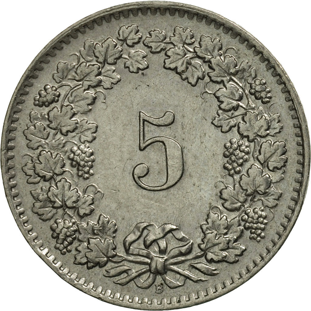 Coin, Switzerland, 5 Rappen, 1962, Bern, MS(63), Copper-nickel, KM:26