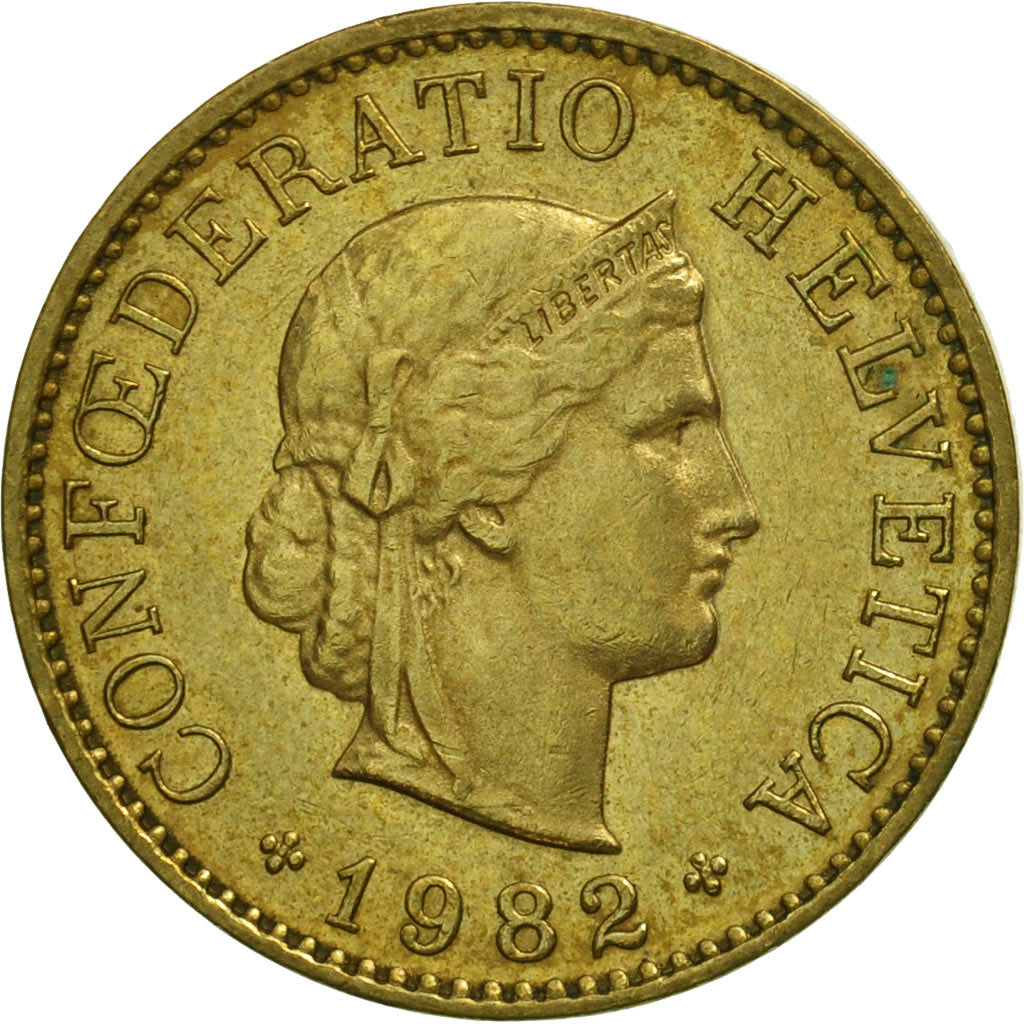 Moneta, Svizzera, 5 Rappen, 1982, Bern, SPL, Alluminio-bronzo, KM:26c