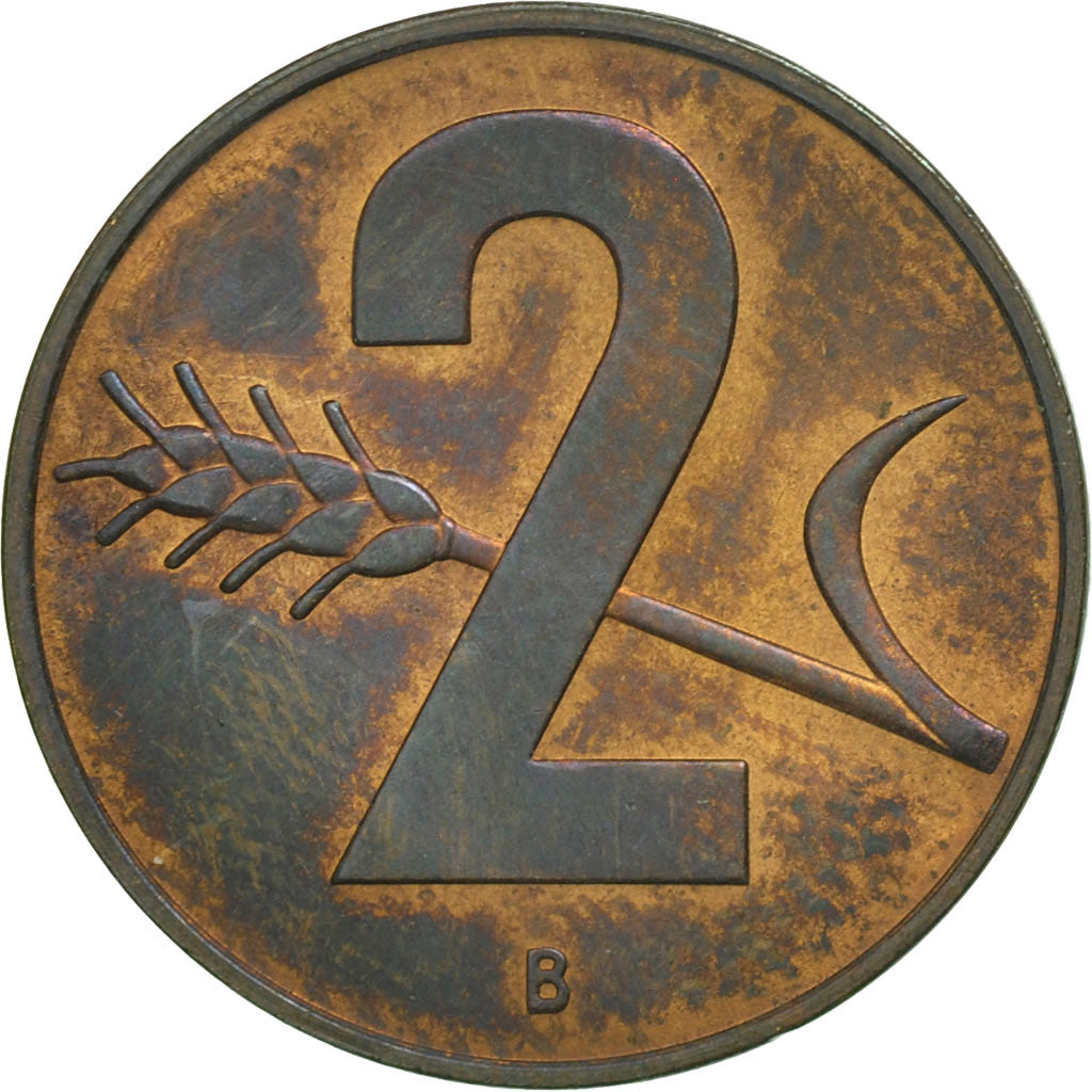 Münze, Schweiz, 2 Rappen, 1967, Bern, SS, Bronze, KM:47
