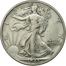 United States, Franklin Half Dollar, Half Dollar, 1943, U.S. Mint, Philadelphia