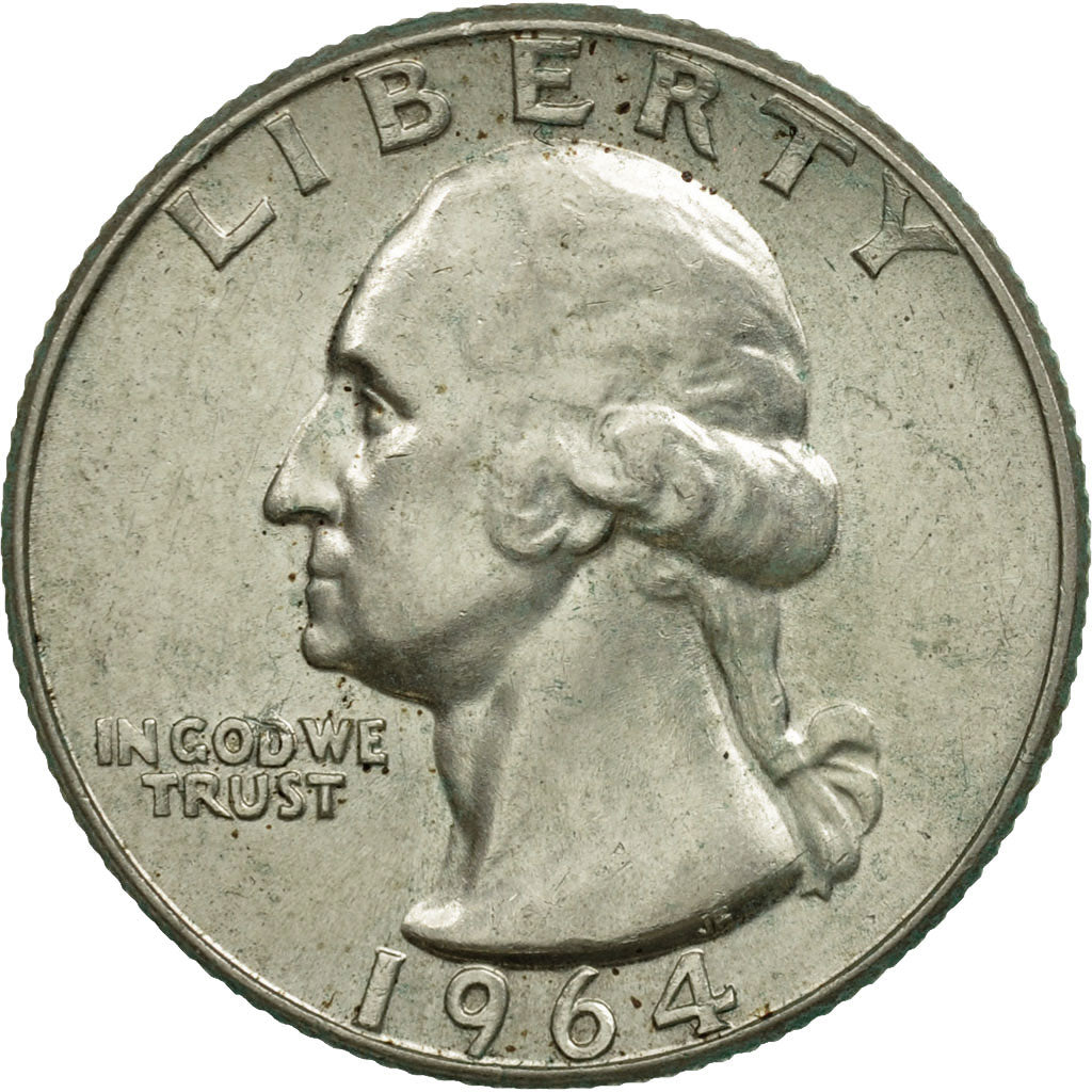 United States, Washington Quarter, Quarter, 1964, U.S. Mint, Philadelphia