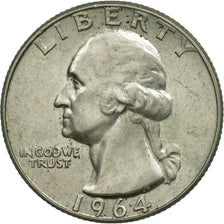 United States, Washington Quarter, Quarter, 1964, U.S. Mint, Philadelphia