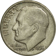 United States, Roosevelt Dime, Dime, 1956, U.S. Mint, Philadelphia, AU(55-58)