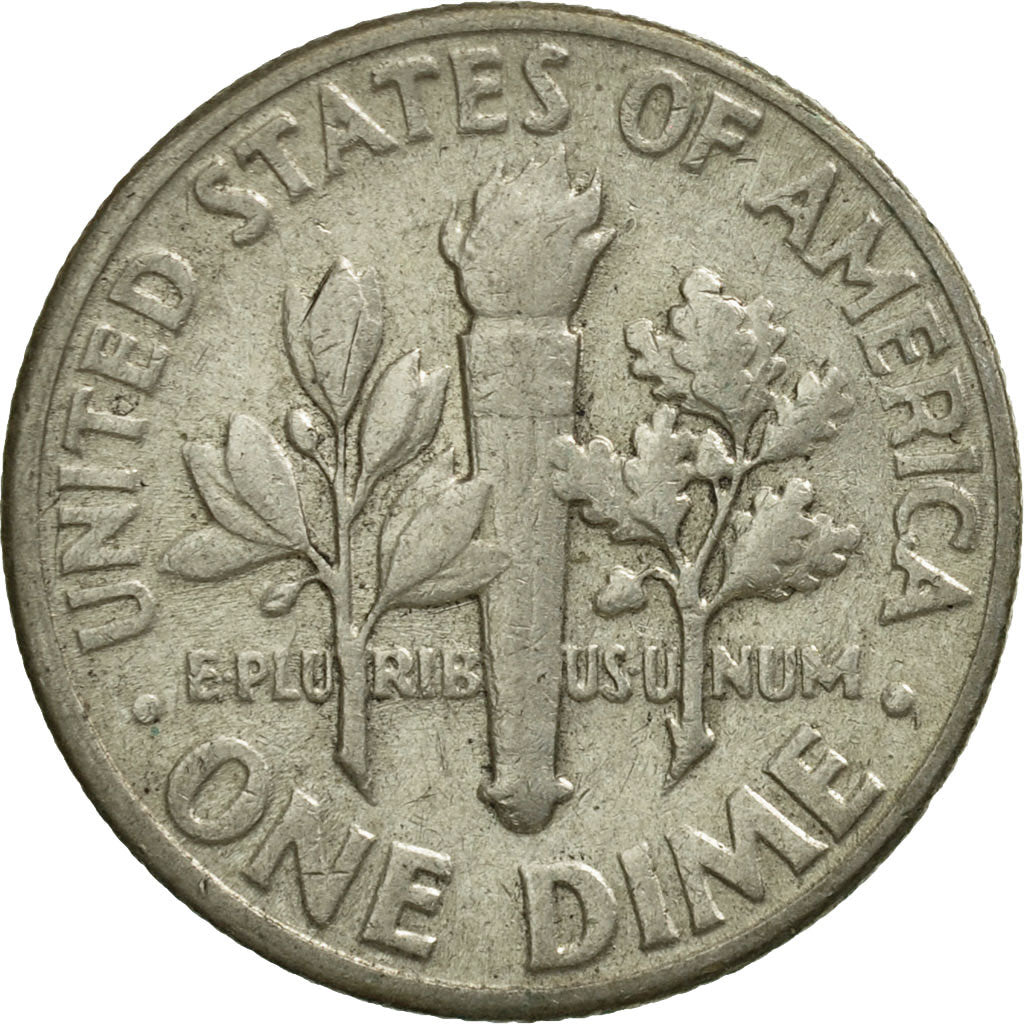 United States, Roosevelt Dime, Dime, 1956, U.S. Mint, Philadelphia, AU(55-58)