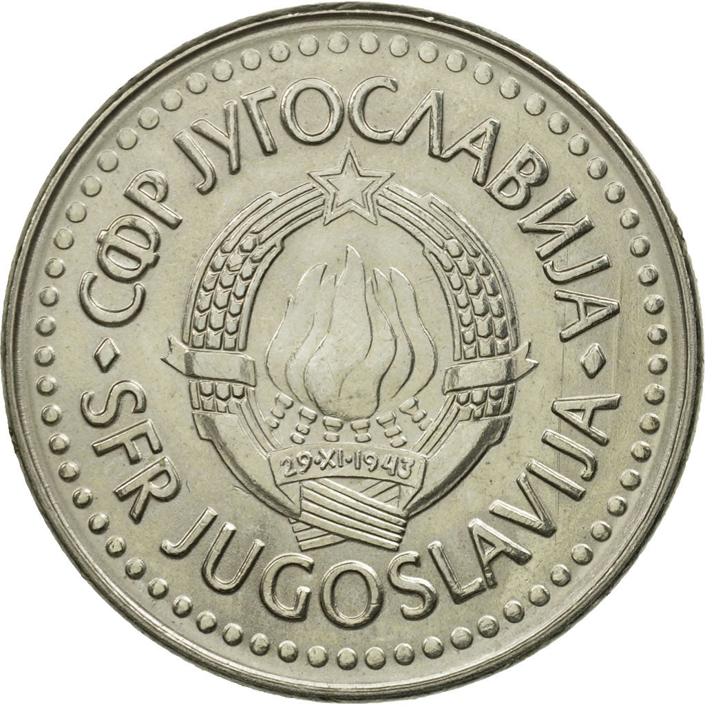 Yugoslavia, 100 Dinara, 1988, MS(63), Copper-Nickel-Zinc, KM:114