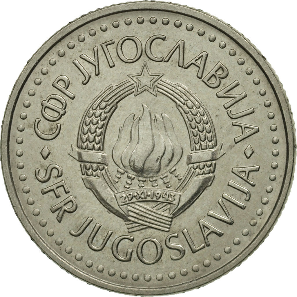 Coin, Yugoslavia, 10 Dinara, 1987, MS(63), Copper-nickel, KM:89