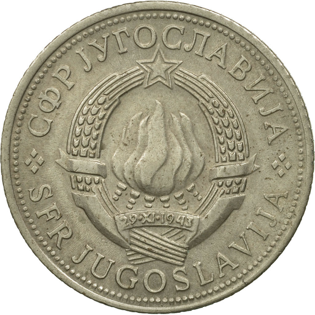 Coin, Yugoslavia, 5 Dinara, 1973, MS(63), Copper-Nickel-Zinc, KM:58