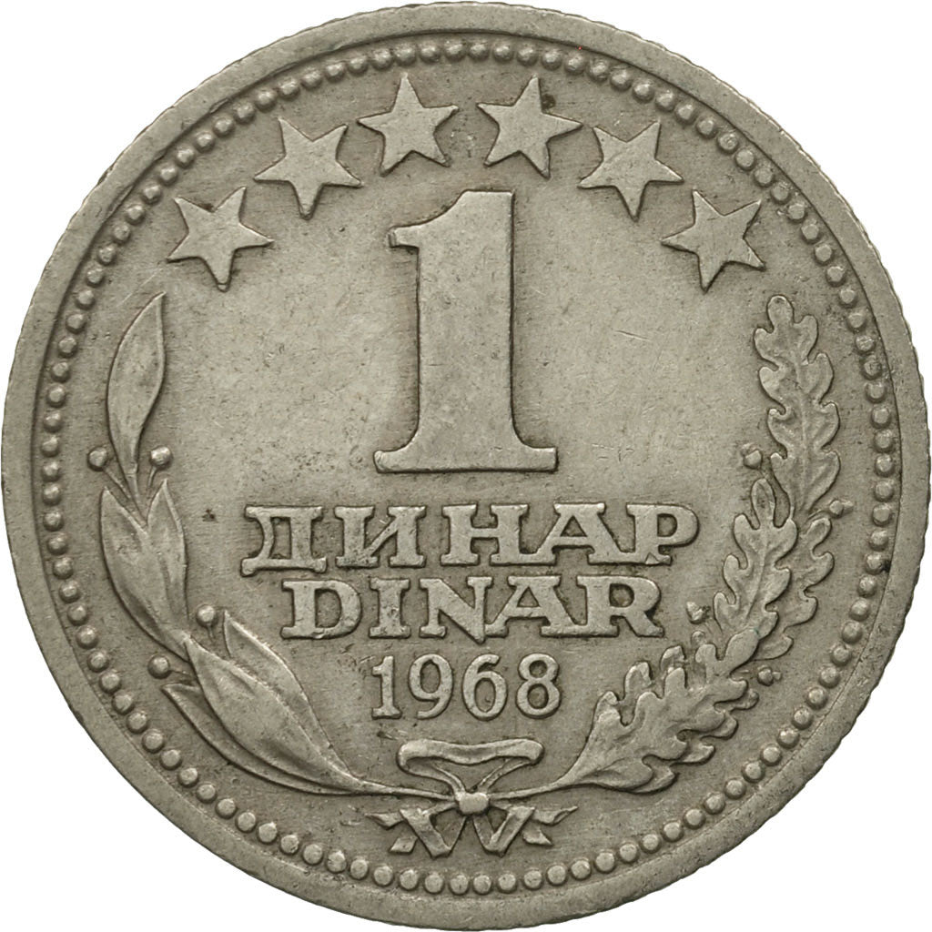 Münze, Jugoslawien, Dinar, 1968, VZ+, Copper-nickel, KM:48