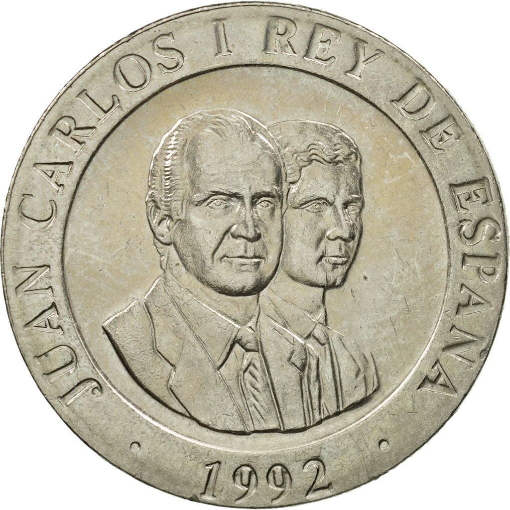 Coin, Spain, Juan Carlos I, 200 Pesetas, 1992, MS(63), Copper-nickel, KM:909