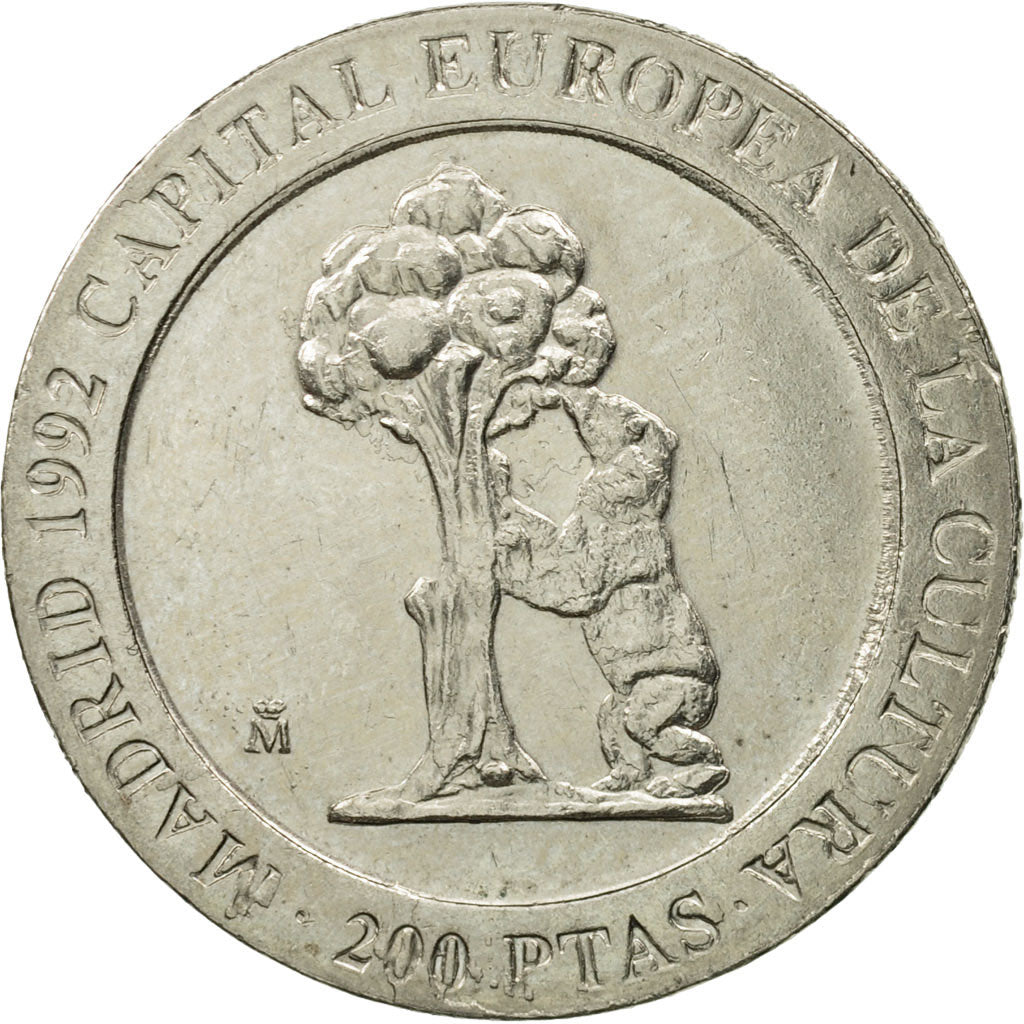 Coin, Spain, Juan Carlos I, 200 Pesetas, 1992, MS(63), Copper-nickel, KM:909