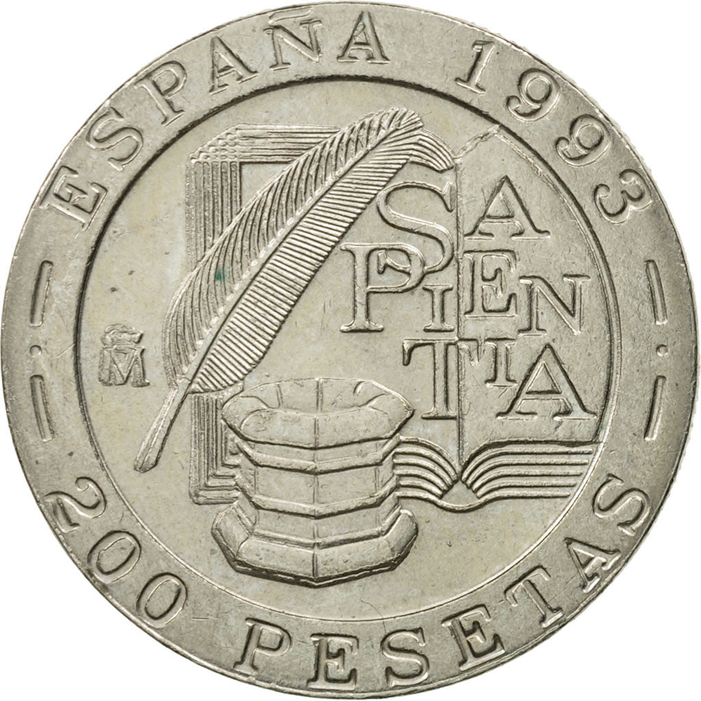 Spain, Juan Carlos I, 200 Pesetas, 1993, MS(63), Copper-nickel, KM:923