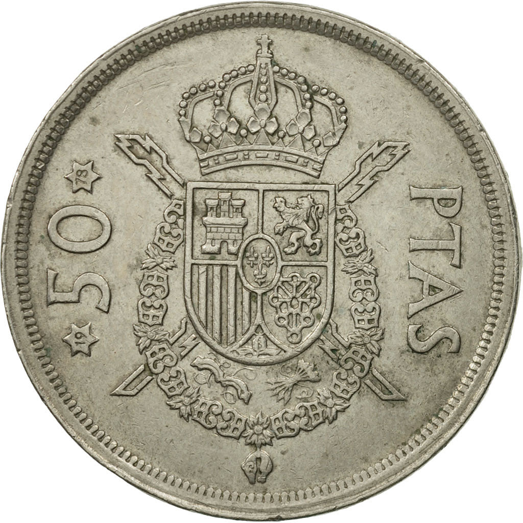 Moneda, España, Juan Carlos I, 50 Pesetas, 1975, EBC+, Cobre - níquel, KM:809