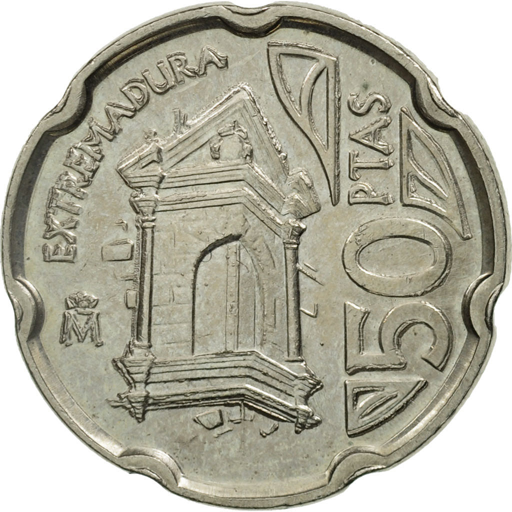 Spain, Juan Carlos I, 50 Pesetas, 1993, Madrid, MS(63), Copper-nickel, KM:921