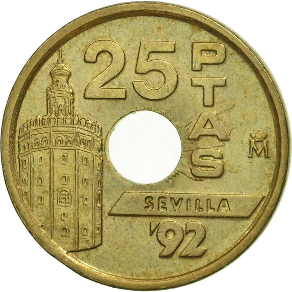 Coin, Spain, Juan Carlos I, 25 Pesetas, 1992, Madrid, MS(60-62)