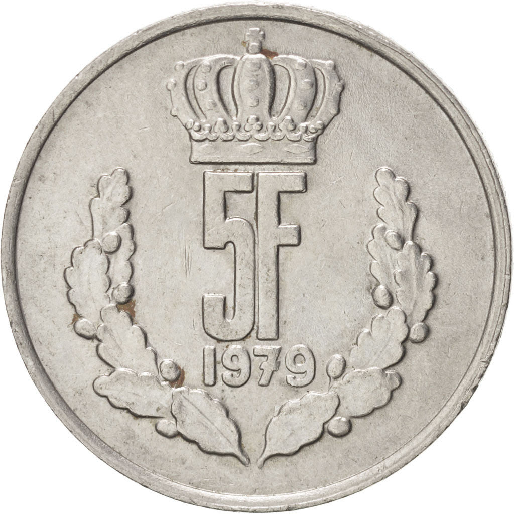 Moneta, Lussemburgo, Jean, 5 Francs, 1979, SPL-, Rame-nichel, KM:56