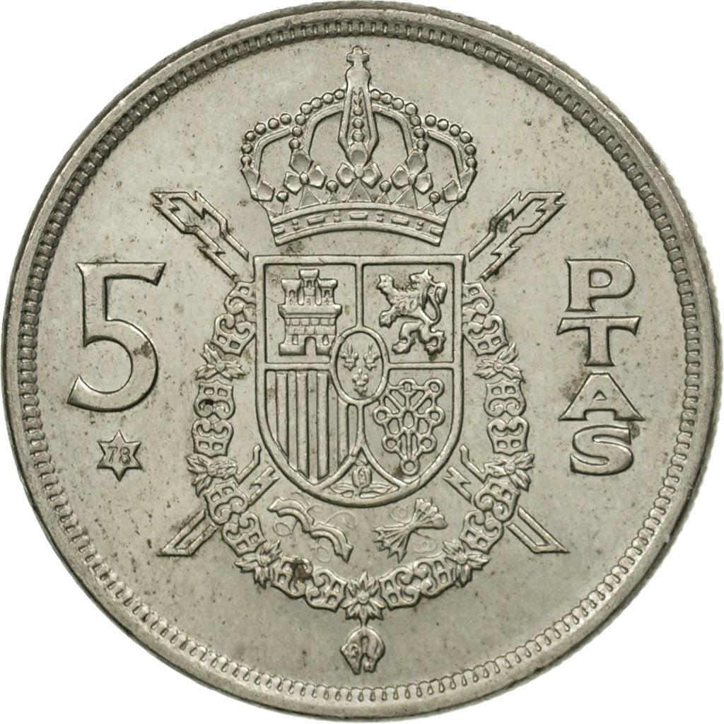 Monnaie, Espagne, Juan Carlos I, 5 Pesetas, 1975, SPL, Copper-nickel, KM:807