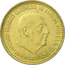Spain, Francisco Franco, caudillo, Peseta, 1966, MS(60-62), Aluminum-Bronze