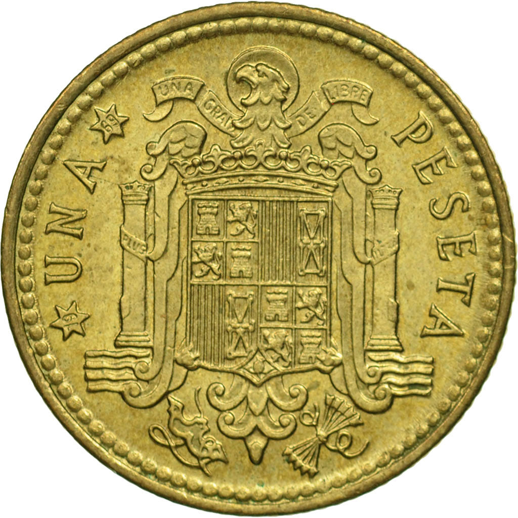 Spain, Francisco Franco, caudillo, Peseta, 1966, MS(60-62), Aluminum-Bronze