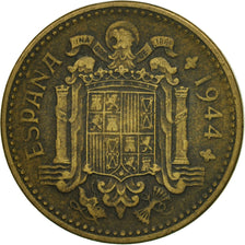 Spain, Peseta, 1944, EF(40-45), Aluminum-Bronze, KM:767