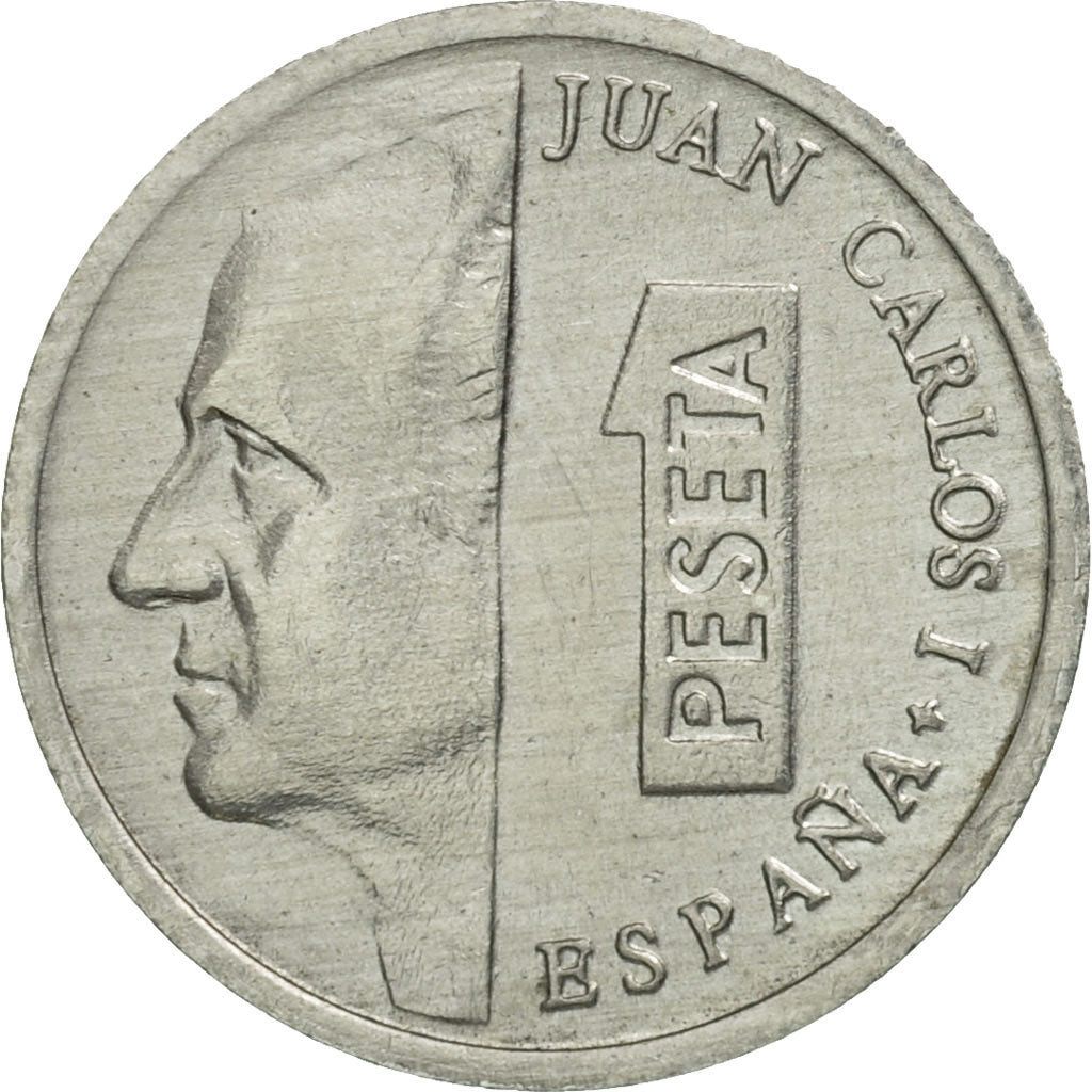 Coin, Spain, Juan Carlos I, Peseta, 1989, MS(63), Aluminum, KM:821