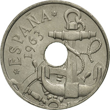 Moneda, España, Francisco Franco, caudillo, 50 Centimos, 1963, SC, Cobre -