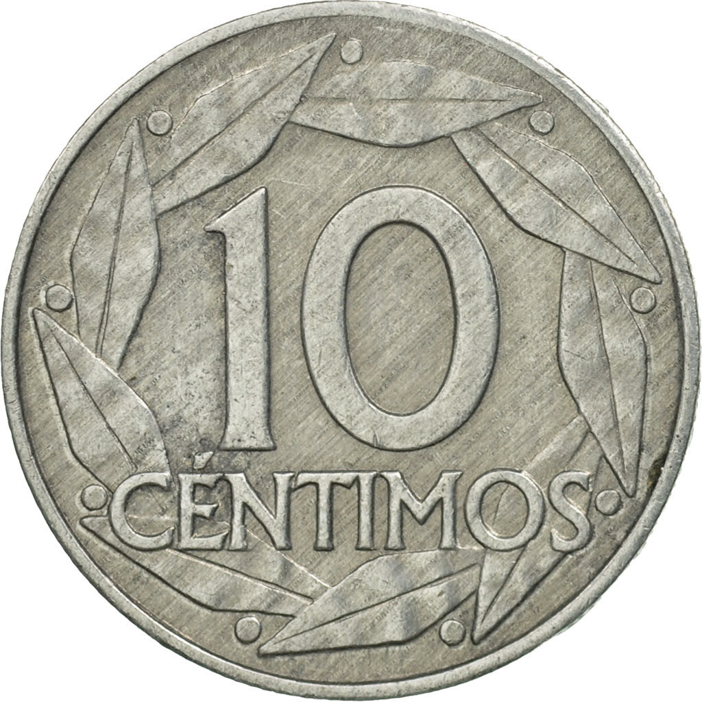 Coin, Spain, Francisco Franco, caudillo, 10 Centimos, 1959, MS(63), Aluminum