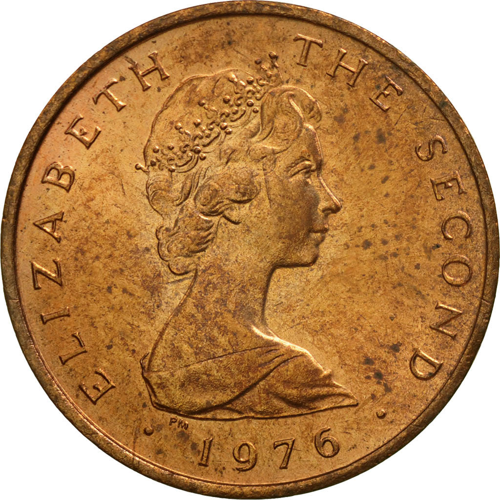 Isle of Man, Elizabeth II, Penny, 1976, Pobjoy Mint, AU(55-58), Bronze, KM:33