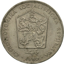 Coin, Czechoslovakia, 2 Koruny, 1980, MS(60-62), Copper-nickel, KM:75