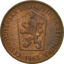 Tschechoslowakei, 50 Haleru, 1963, SS+, Bronze, KM:55.1