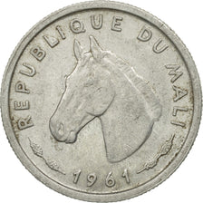 Mali, 10 Francs, 1961, MS(63), Aluminum, KM:3