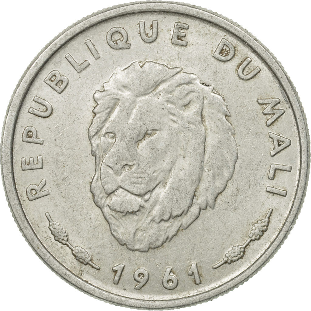 Mali, 25 Francs, 1961, MS(63), Aluminum, KM:4