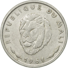 Mali, 25 Francs, 1961, MS(63), Aluminum, KM:4