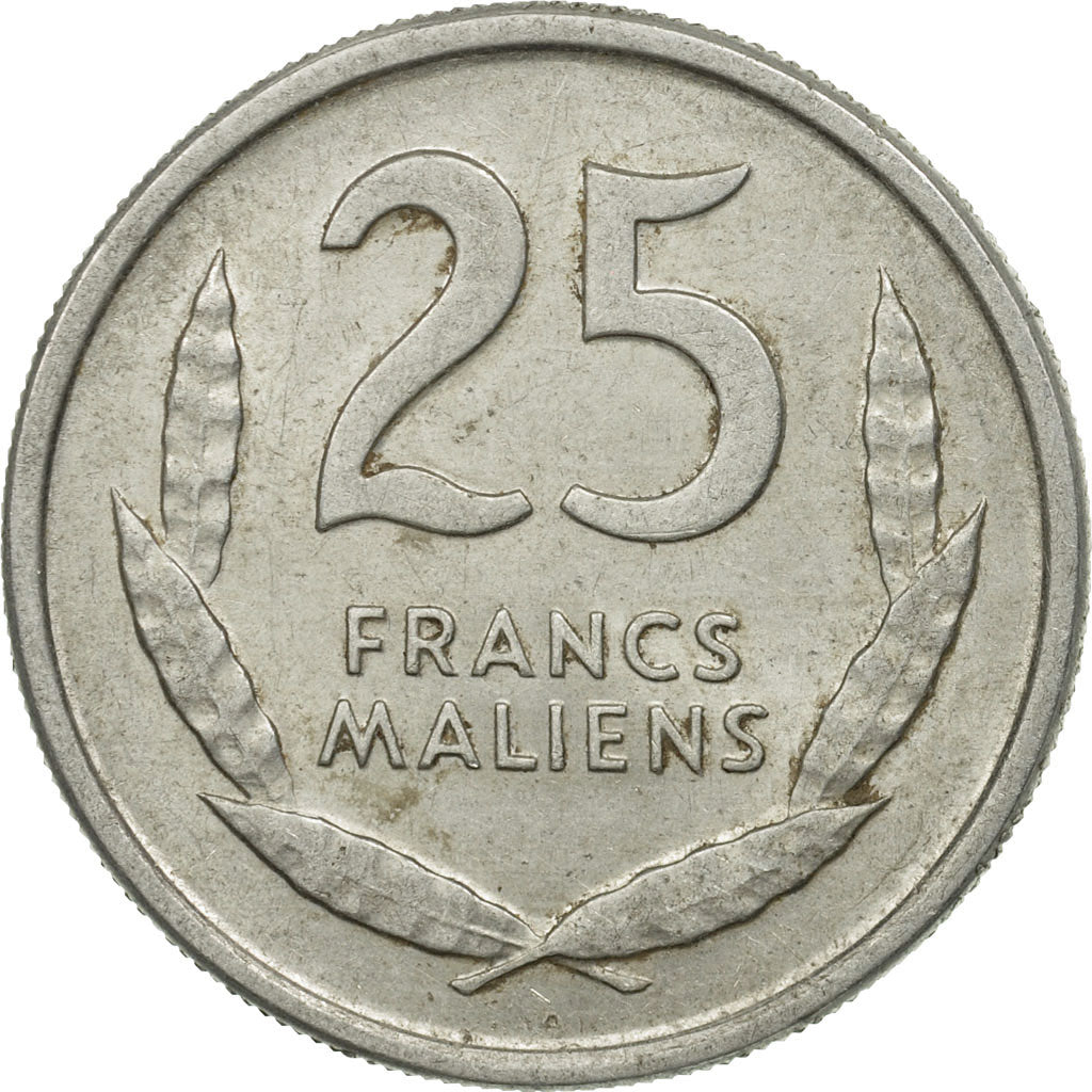 Mali, 25 Francs, 1961, MS(63), Aluminum, KM:4