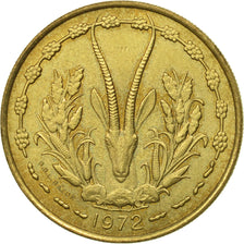 Coin, West African States, 25 Francs, 1972, Paris, MS(60-62), Aluminum-Bronze