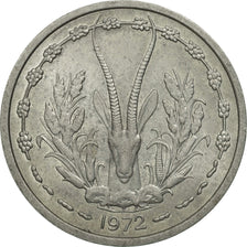 Coin, West African States, Franc, 1972, Paris, MS(63), Aluminum, KM:3.1