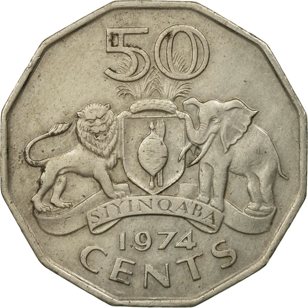 Monnaie, Swaziland, Sobhuza II, 50 Cents, 1974, British Royal Mint, SUP+