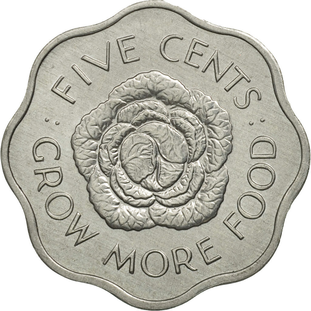 Seychelles, 5 Cents, 1972, British Royal Mint, MS(63), Aluminum, KM:18