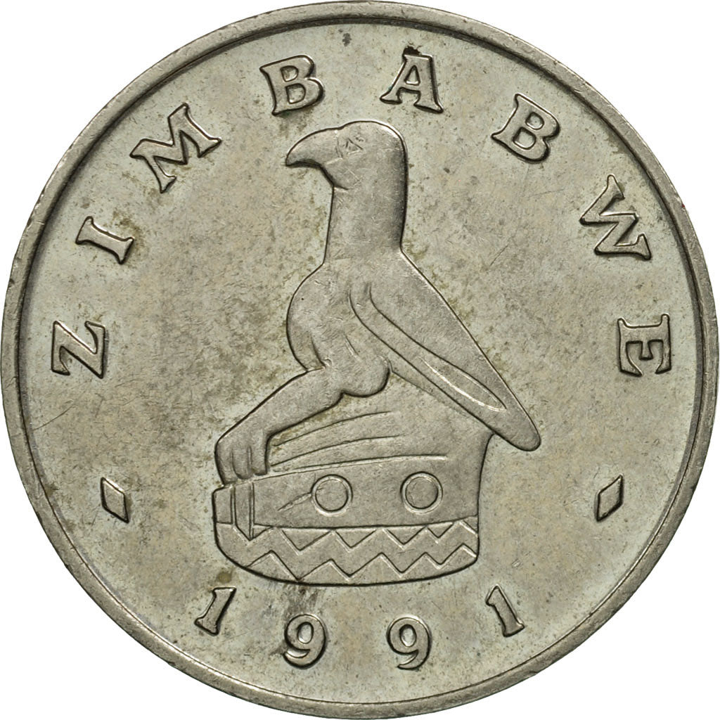 Coin, Zimbabwe, 20 Cents, 1991, MS(63), Copper-nickel, KM:4