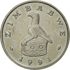 Coin, Zimbabwe, 10 Cents, 1991, MS(63), Copper-nickel, KM:3