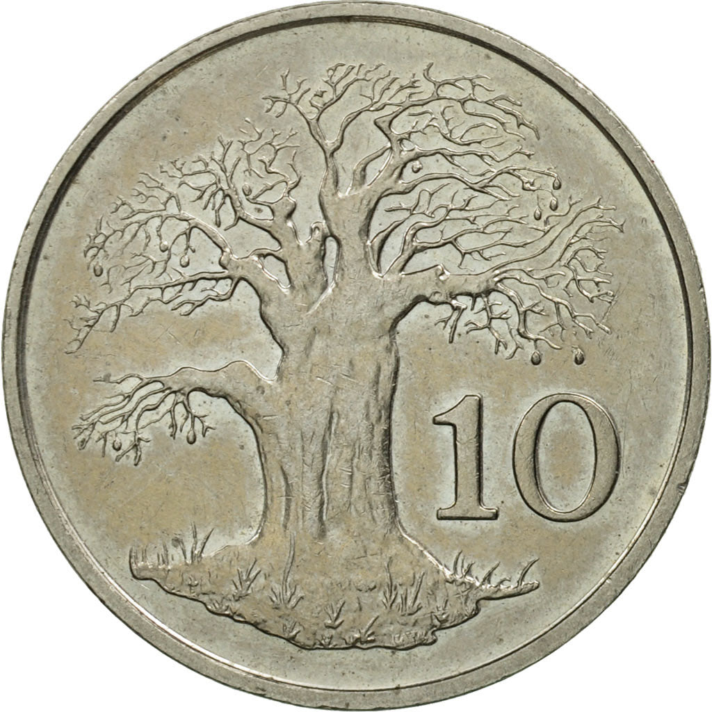 Coin, Zimbabwe, 10 Cents, 1991, MS(63), Copper-nickel, KM:3
