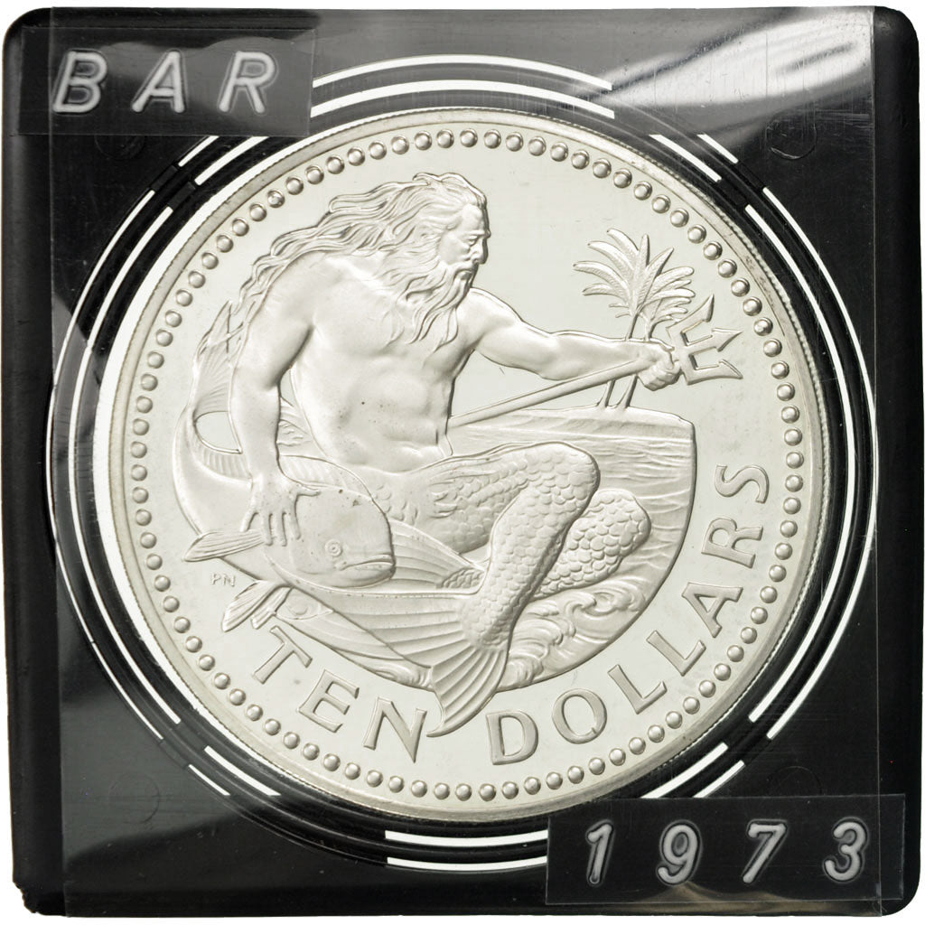 Münze, Barbados, 10 Dollars, 1973, Franklin Mint, UNZ, Silber, KM:17a