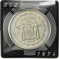 Monnaie, Belize, 5 Dollars, 1974, Franklin Mint, SPL, Argent, KM:44a