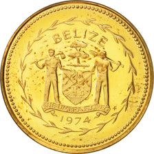 Belice, Cent, 1974, Franklin Mint, SC, Bronce, KM:38
