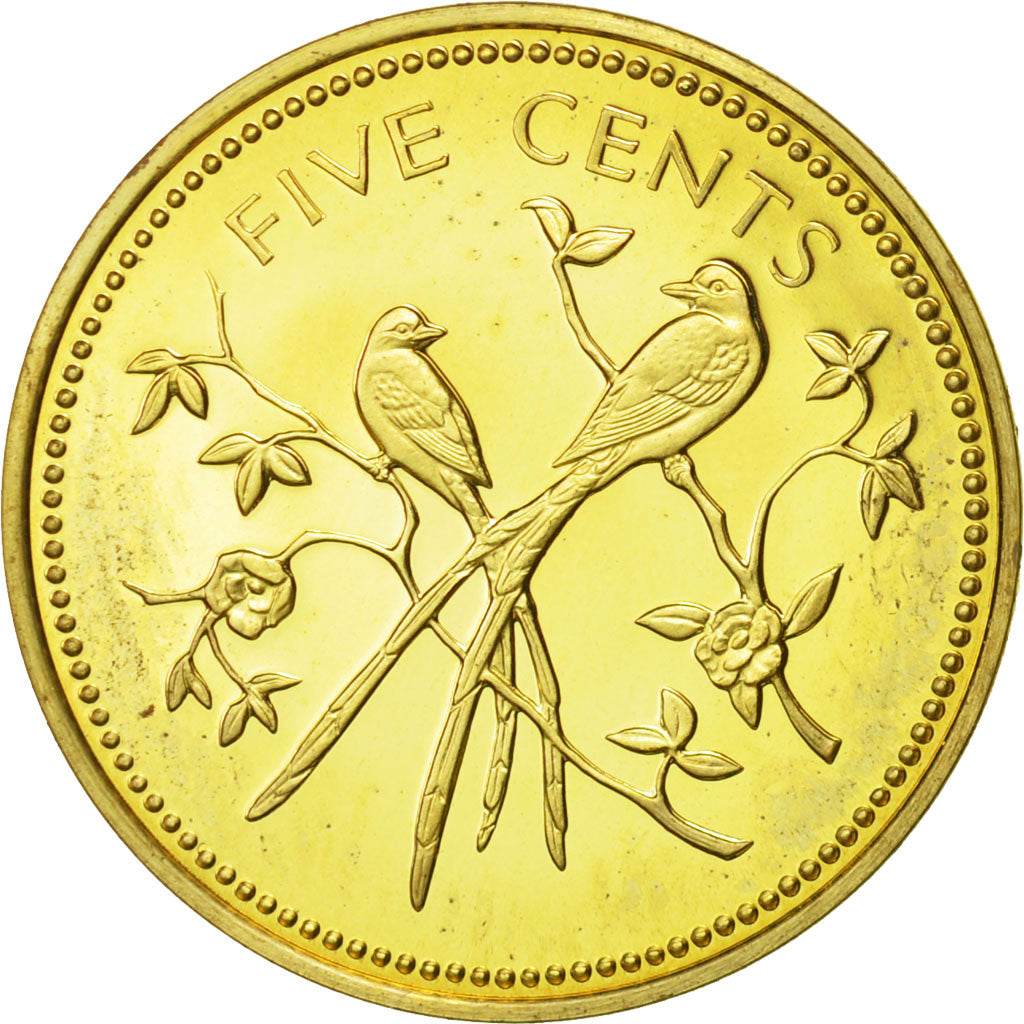 Coin, Belize, 5 Cents, 1974, Franklin Mint, MS(63), Nickel-brass, KM:39