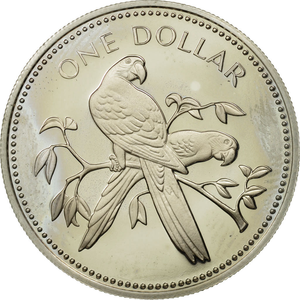 Coin, Belize, Dollar, 1974, Franklin Mint, MS(63), Copper-nickel, KM:43
