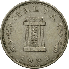Coin, Malta, 5 Cents, 1972, British Royal Mint, MS(63), Copper-nickel, KM:10